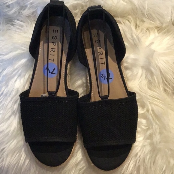 About ESPRIT Ada crocheted mesh upper jute wrapped sole Espadrilles Size 7.5 NWT - Picture 3 of 6